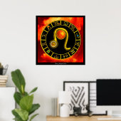 Poster Signes du zodiaque LEO Chart Astrologie (Bureau à domicile)