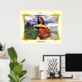 POSTER SIGNES DU ZODIAQUE / VERSEAU (Bureau à domicile)