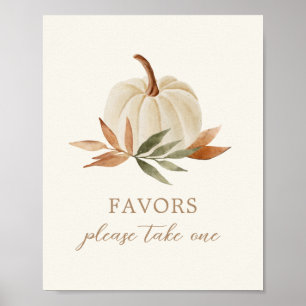 Poster Signes favoris Petit Baby shower Citrouille