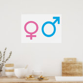 Poster Signes masculins et féminins (Cuisine)