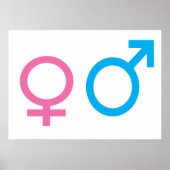 Poster Signes masculins et féminins (Devant)