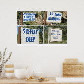 Poster Signes routiers, Motel Merry Wink (Cuisine)