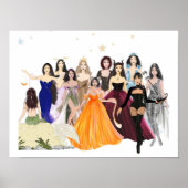 Poster signes zodiaques, esquisses de mode, oeuvres d'art (Devant)