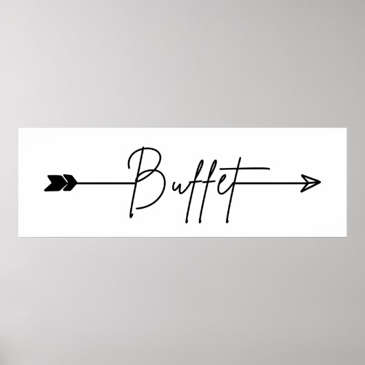 Poster Signet de buffet direction Mariage droit (Devant)