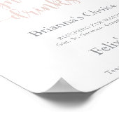 Poster Signet Fleur sauvage Boho vert (Coin)