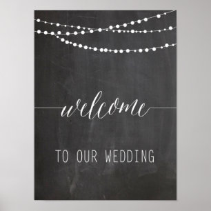 Poster Signet Mariage d'accueil Calligraphie