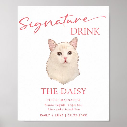 Poster Signet Mariage de chat Ragdoll (Devant)
