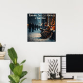 POSTER SIGNIFICATION DE NOËL IMAGE PENSEZ AUX PAUVRES (Bureau à domicile)