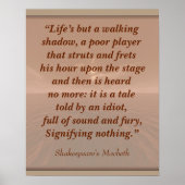 Poster Signification de rien -Shakespeare, devis-art impr (Devant)