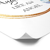 Poster Signification du nom Angelica Cadre doré floral (Coin)