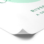 Poster signification du nom Clodagh nuances de vert texte (Coin)