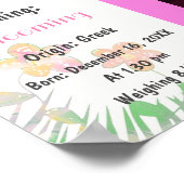 Poster Signification du nom de photo de bébé (Coin)