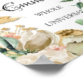 Poster Signification du nom Emma Cadeau de mariage floral (Coin)