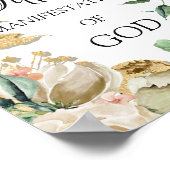 Poster Signification du nom Tiffany Floral Mariage Annive (Coin)