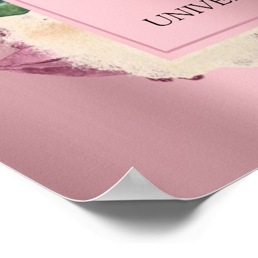 Poster Signification du prénom Emma Marsala Roses Baby Sh (Coin)