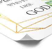 Poster Signification du prénom Michelle Fleurs Cadre Trop (Coin)