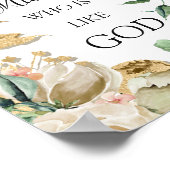 Poster Signification du prénom Michelle Fleurs Mariage An (Coin)