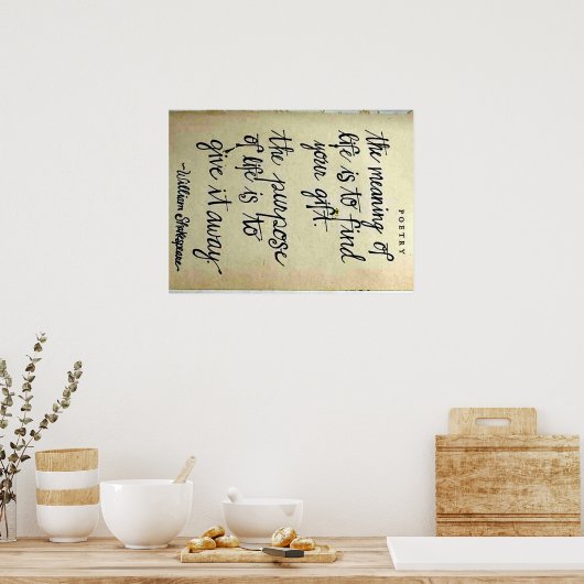 Poster Signification ou objet de la vie (Cuisine)