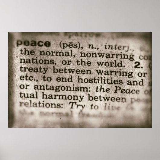 Poster Significations oubliées - Paix (Devant)