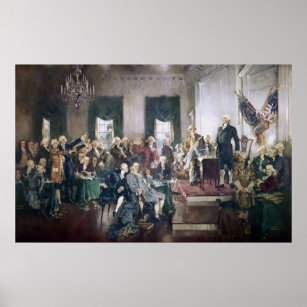 Poster Signing of the Constitution by Howard C. Christy