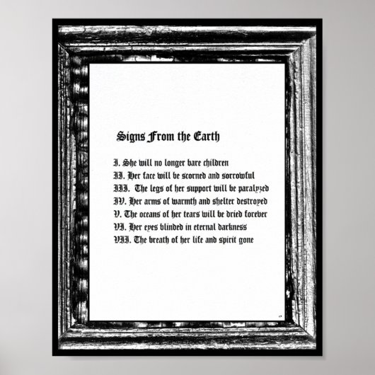 Poster Signs From The Earth (Devant)