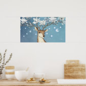 Poster Sika Deer Magnolia (Cuisine)