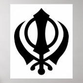Poster Sikh Khanda (Devant)
