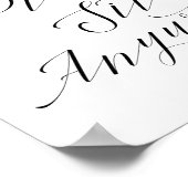 Poster S'Il Vous Plaît Asseoir N'Importe Où Script Récept (Coin)