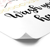 Poster S'Il Vous Plaît Laver Vos Mains Salle De Bain Call (Coin)