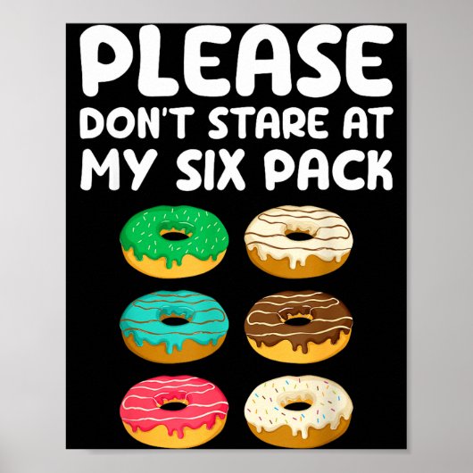 Poster S'il vous plaît ne regardez pas mes six donuts de (Devant)