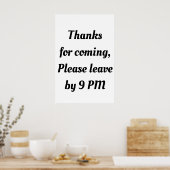 Poster s'il vous plaît partir de 21h Funny Goodbye drôle (Cuisine)