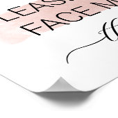 Poster S'il vous plaît porter Masque Visage Beauté Salon (Coin)