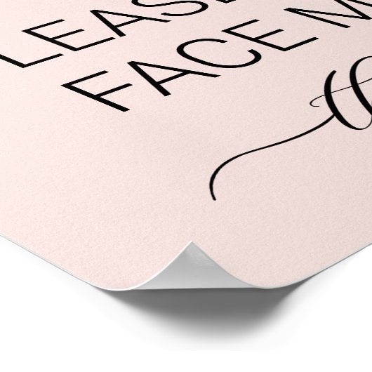 Poster S'il vous plaît porter Masque Visage Beauté Salon  (Coin)