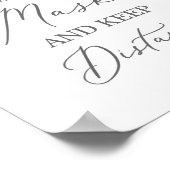 Poster S'il vous plaît porter un masque pampas signe d'he (Coin)