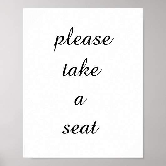 Poster s'il vous plaît prendre place Word For Bathroom |  (Devant)