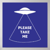 Poster S'il vous plaît, prenez-moi alien vaisseau spatial (Devant)