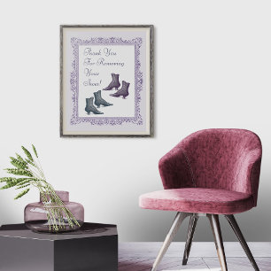 Poster S'il vous plaît, retirez votre signe de chaussures