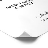 Poster S'Il Vous Plaît, Sanitiez Et Prenez Un Mariage De  (Coin)