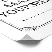 Poster S'Il Vous Plaît S'Asseoir Funny Salle De Bains Sig (Coin)