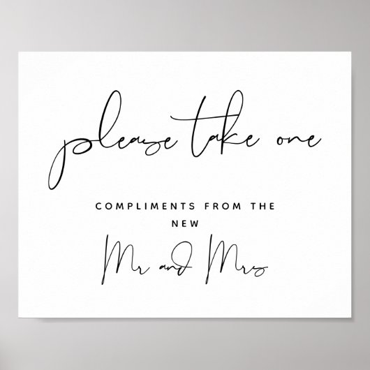 Poster S'Il Vous Plaît, Signer Les Faveurs De Mariage (Devant)