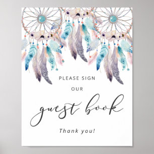 Poster S'il vous plaît signer Livre d'invité Baby shower