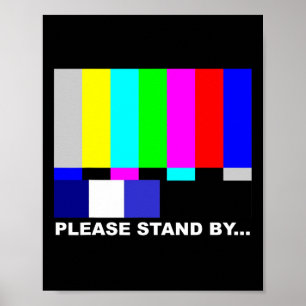 Poster S'Il Vous Plaît Tenez Par La Télévision Motif Tv T