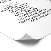 Poster S'il vous plaît trouver votre siège - Mariage Seat (Coin)