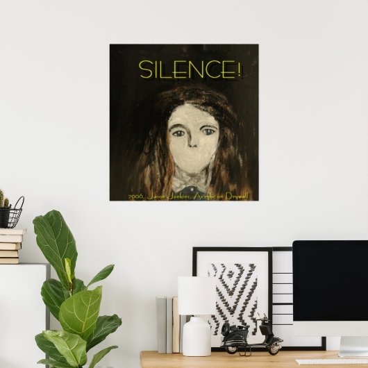 Poster Silence ! (Bureau à domicile)