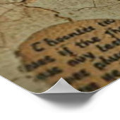 Poster Silence craqué : Vérité Porcelaine (Coin)