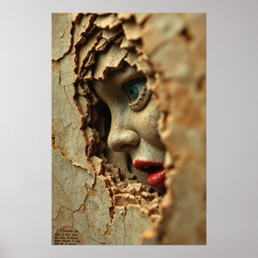 Poster Silence craqué : Vérité Porcelaine (Devant)