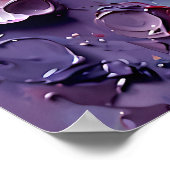 Poster "Silence cristalline" - Portrait pourpre (Coin)