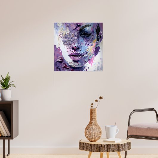 Poster "Silence cristalline" - Portrait pourpre (Salon 3)