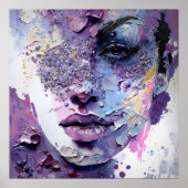 Poster "Silence cristalline" - Portrait pourpre (Devant)