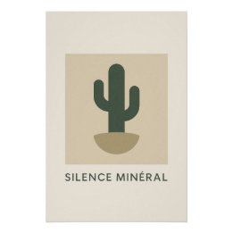 Poster Silence Minéral – Le calme graphique du désert